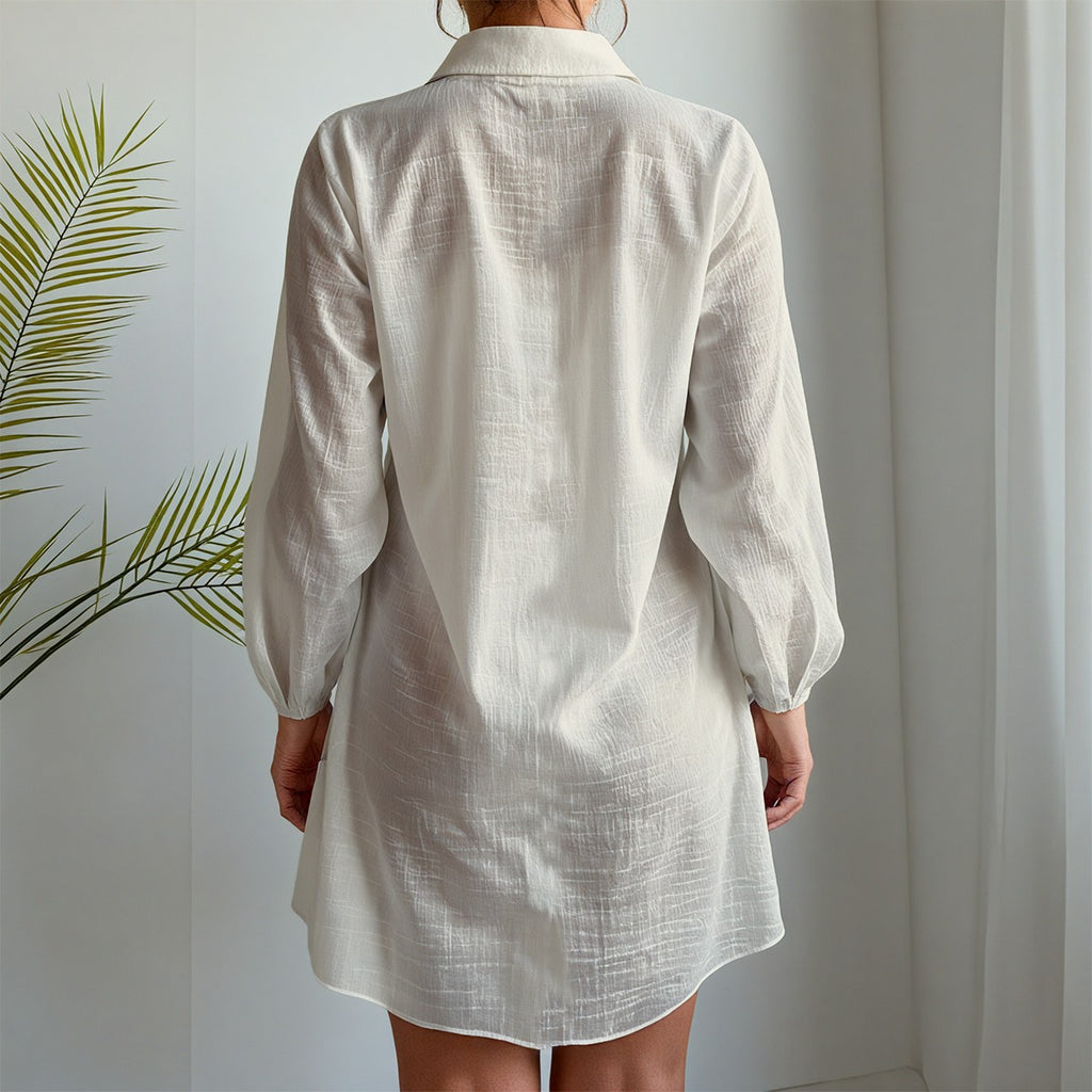 Vestido Camiseiro Efeito Bambu, Lemon Fresh