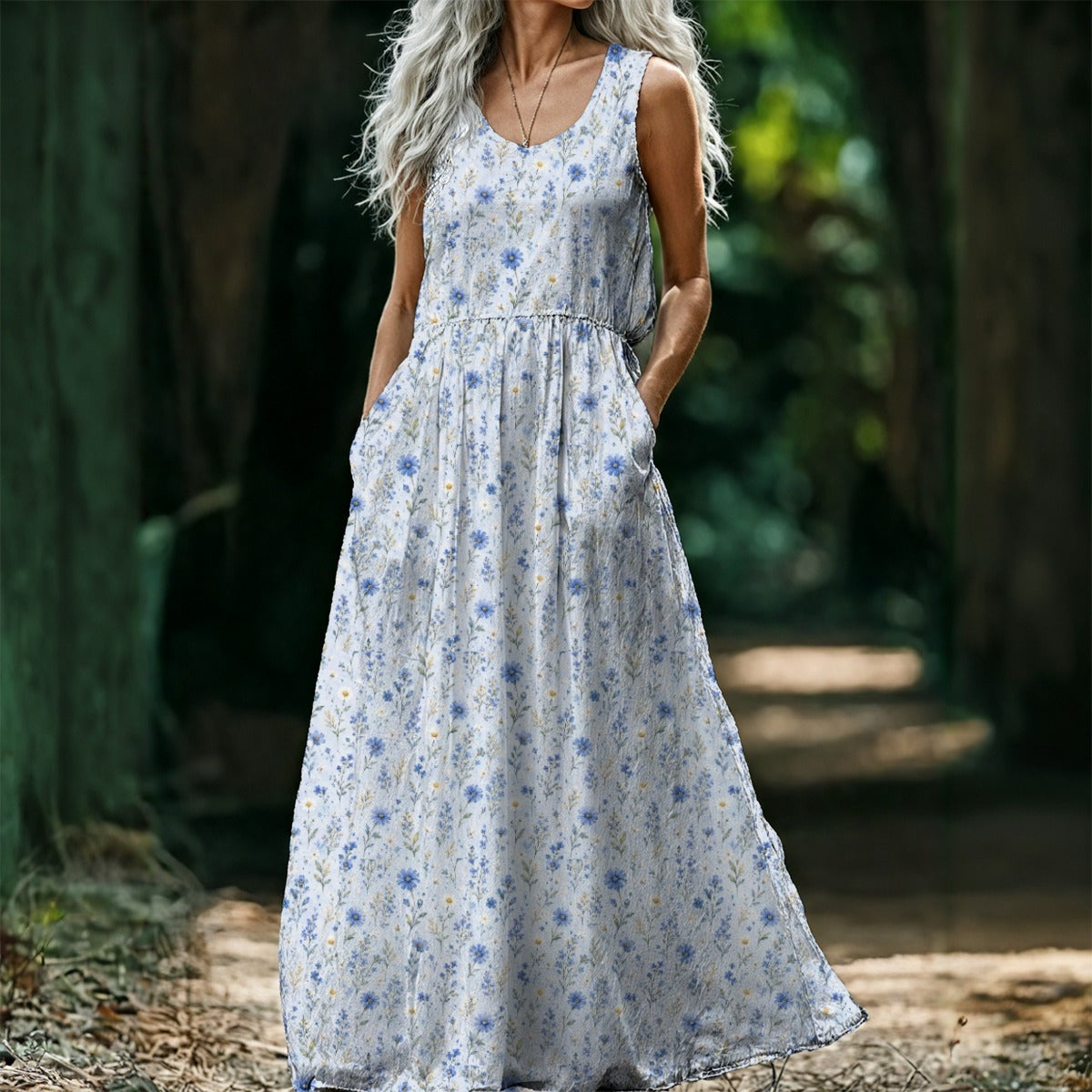 Vestido Maxi Floral Estilo Boho