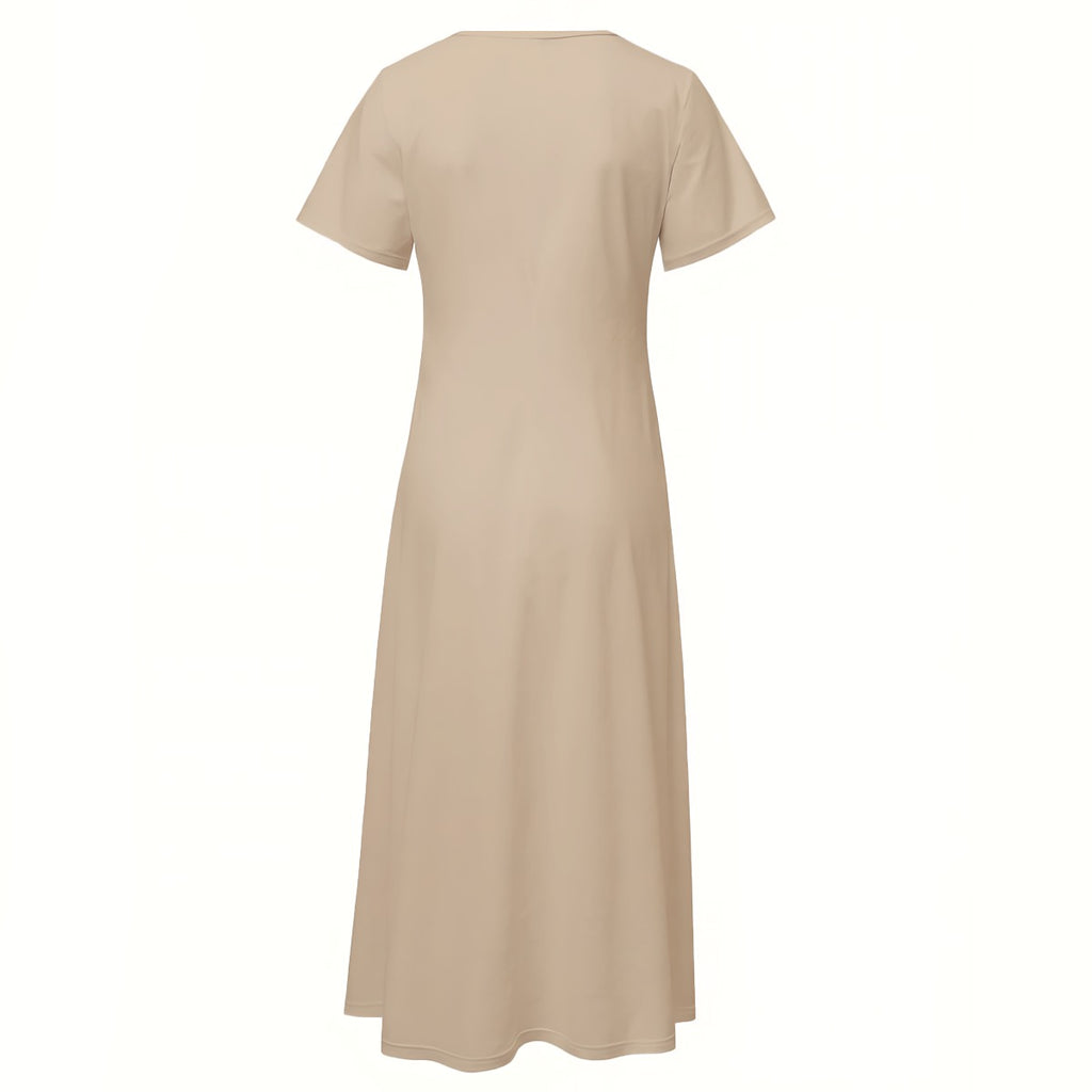 Vestido Midi com Decote em V