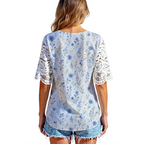 Blusa Feminina com Mangas em Renda