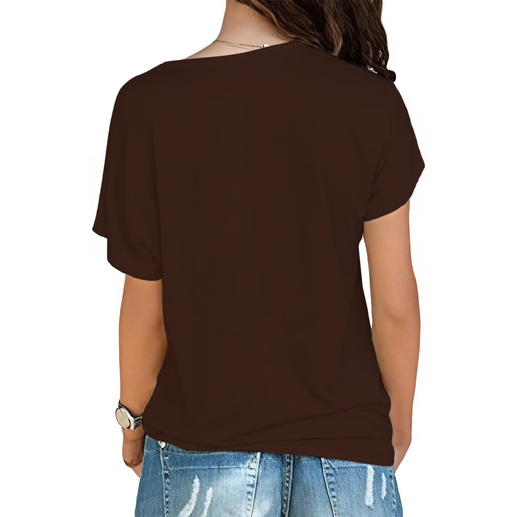 T-shirt Assimétrica Castanho| HAMAR Essenciais