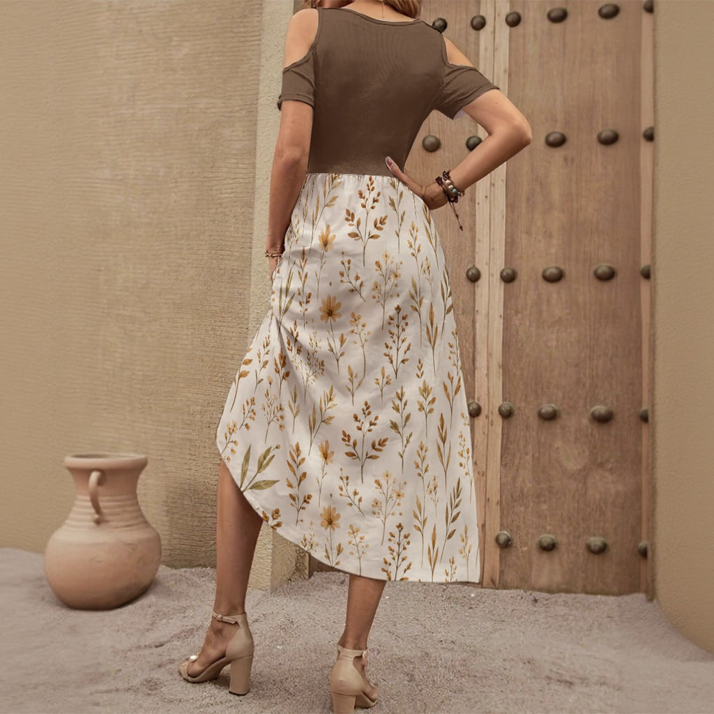 Vestido Maxi Fluido com Decote em V