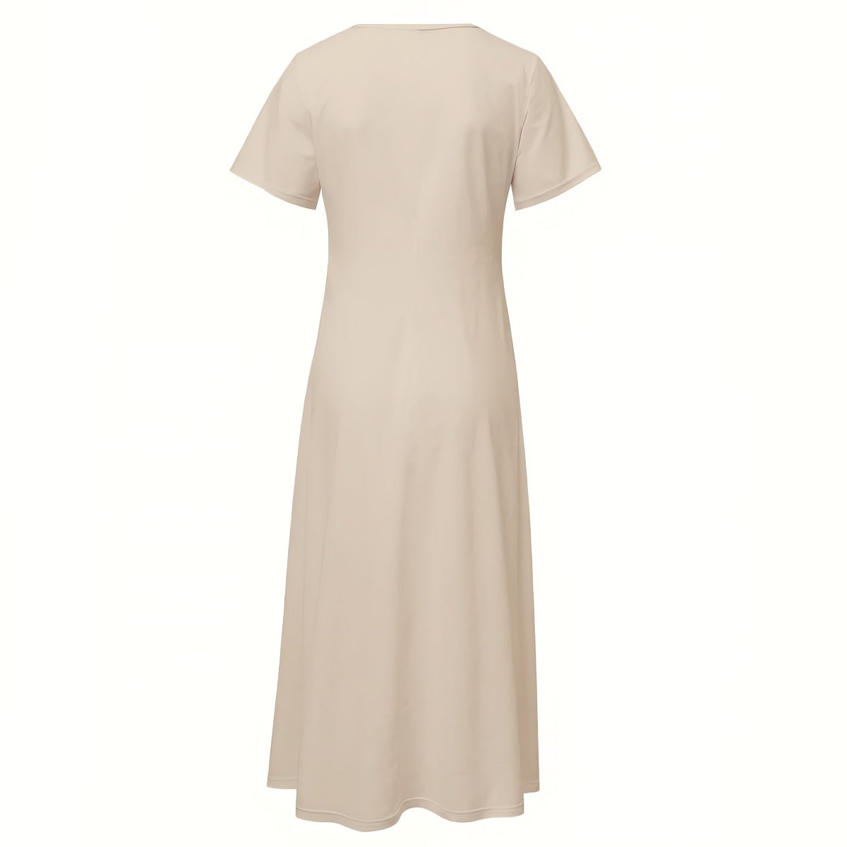 Vestido Botânico Comprido com decote em V