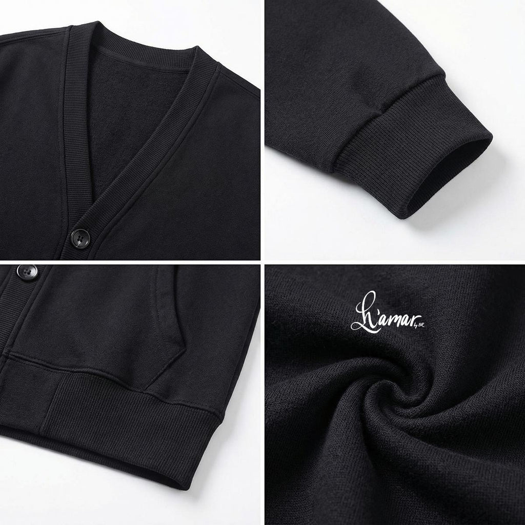 Casaco Cardigan Masculino de Botões em Algodão Relaxed Fit | HAMAR Logo