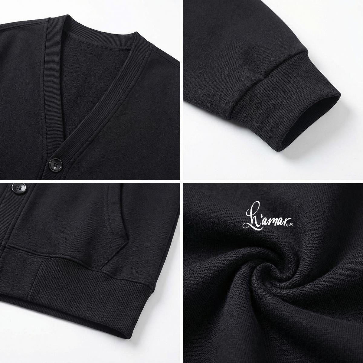 Casaco Cardigan Masculino de Botões em Algodão Relaxed Fit | HAMAR Logo