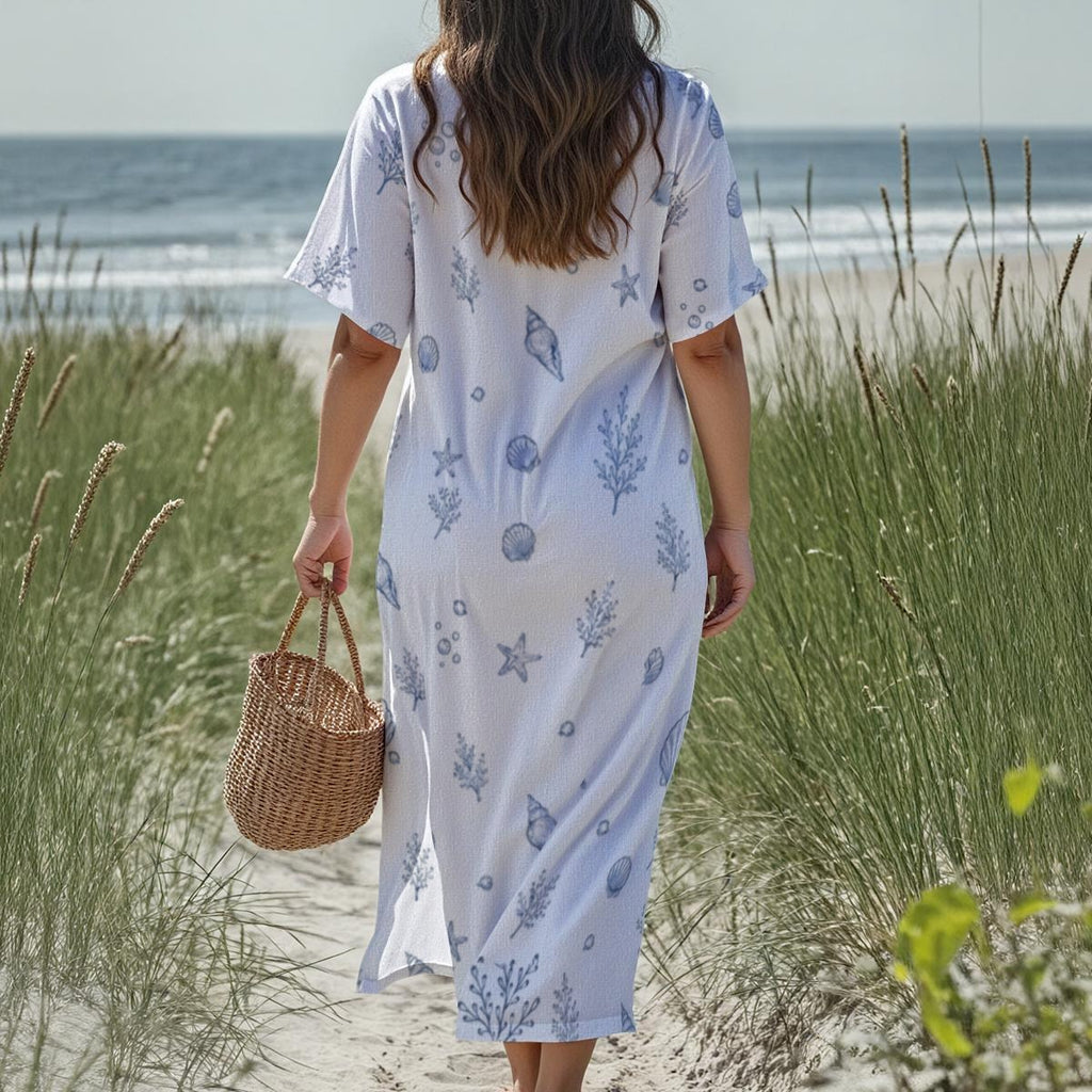 Vestido Túnica Estilo Praia Leve e Fuido
