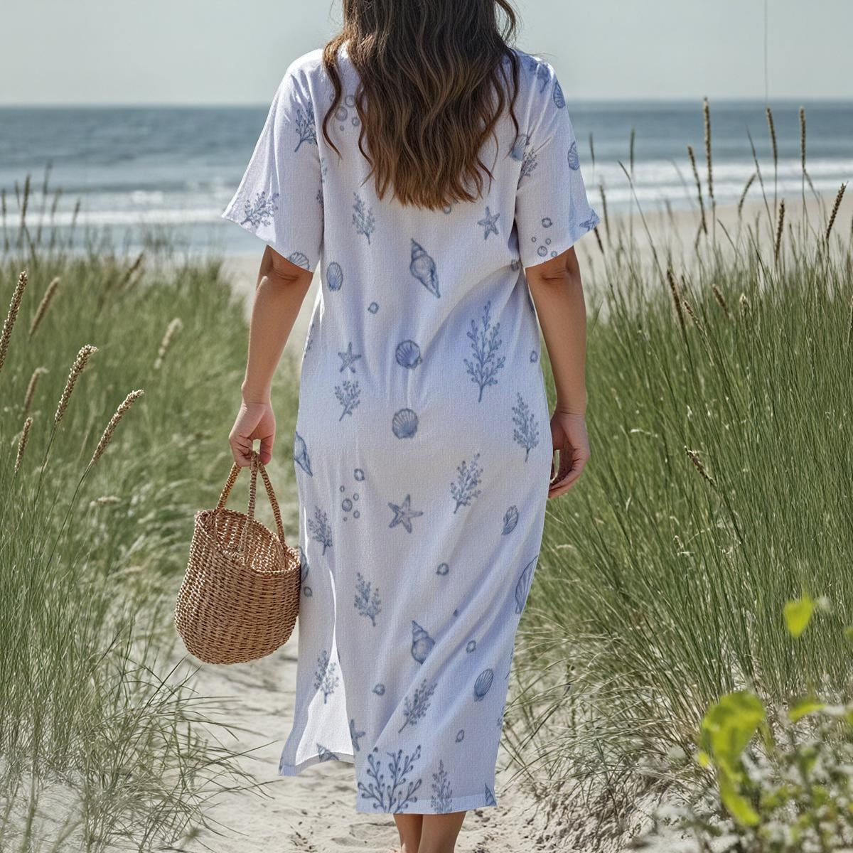 Vestido Túnica Estilo Praia Leve e Fuido