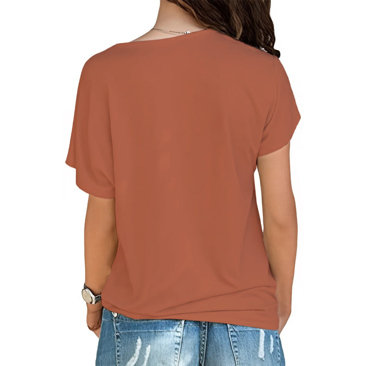 T-shirt Assimétrica Terracota | HAMAR Essenciais
