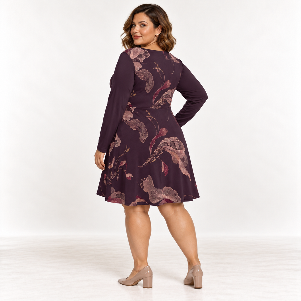 Vestido Curto Plus-Size Autumn Bloom | H'amar