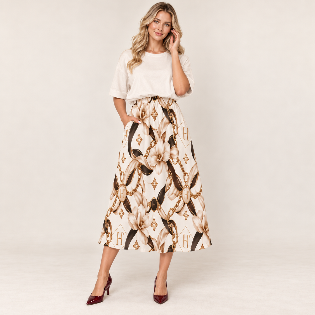 Vestido Midi Monogram Elegance | H'amar
