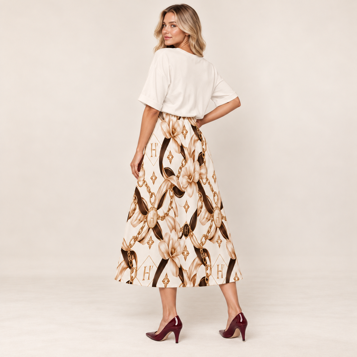 Vestido Midi Monogram Elegance | H'amar