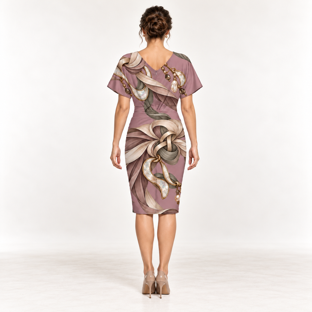 Vestido Midi Rose Pearl | H'amar