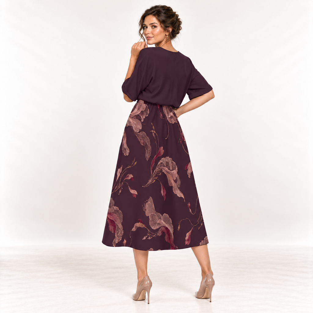 Vestido Midi Autumn Bloom | H'amar